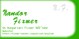 nandor fixmer business card